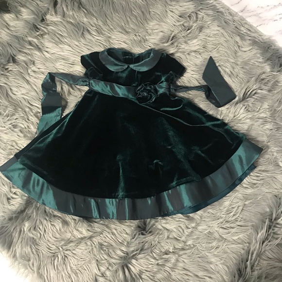 Goodlad Other - Forest Green Velvet Dress